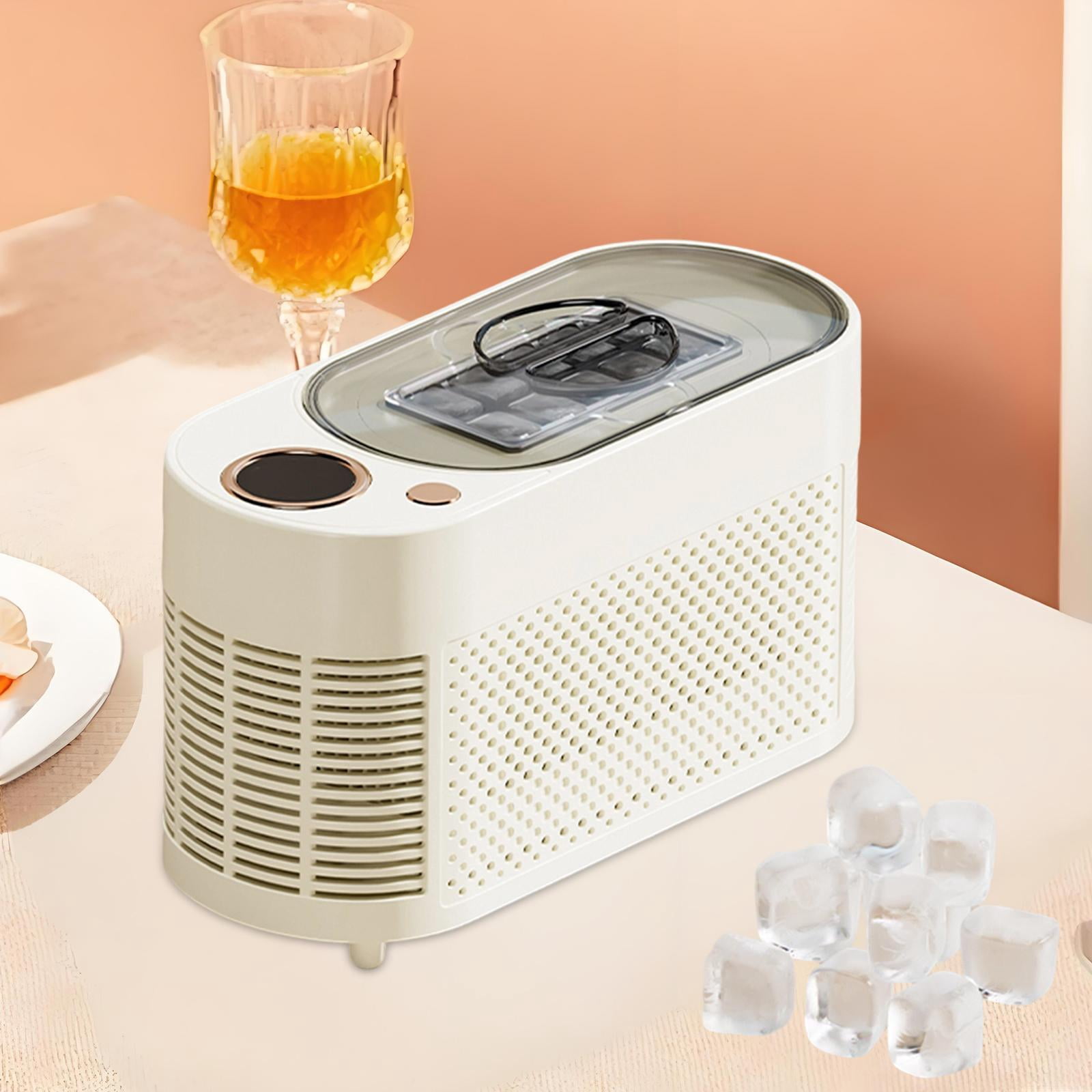 Baoblaze Desktop Ice Maker Ice Making Machine Countertop Professional 10 Cubes Convenient Cream White