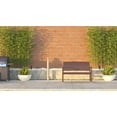 thumbnail image 6 of Balkene Home Miles Patio Wicker Steel Frame Bench Attractive Woven Design Easy Assembly Lightweight Patio Garden Setting - Mocha, 6 of 11