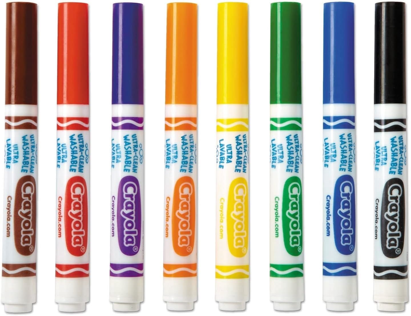 Crayola 587808 Washable Markers Broad Line, 8 Count Classic Colors, Case of 24