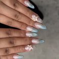 thumbnail image 5 of KUFptva Press On Nails Glossy Glitters Fake Nails Stick On Nails Cats Eyes Acrylic Fake Nails Gel Polished Glues on Nails 24Pcs, 5 of 7