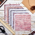thumbnail image 4 of 24 Sheets 12 Styles Brick Scrapbook Paper Pad 6x6 inch Single-Sided Wall Brick Dot Decorative Decoupage Cardstock Paper Background for Journaling Planners Card Making Album Textures, 4 of 9