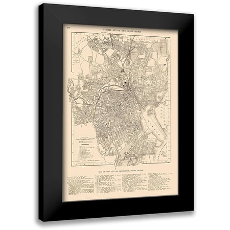 Reynold 11x14 Black Modern Framed Museum Art Print Titled - Providence Rhode Island - Reynold 1921