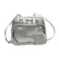 thumbnail image 3 of Bolso Ita Bag de piel sintética para mujer, mochila para fiesta, regalo de anime, exhibición de compras Plata, 3 of 9