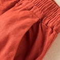 thumbnail image 5 of ShomPort Women's Cotton Linen Lounge Pants Summer Loose Solid Color Elastic Waist Wide Leg Trousers with Pockets, 5 of 8