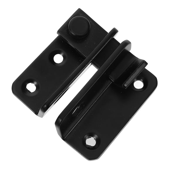 ETEREAUTY Black Stainless Steel Sliding Door Latch Lock for Bathroom and Bedroom