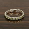 thumbnail image 3 of 2mm Round Shape Peridot Gemstone 925 Sterling Silver Full Eternity Women Stackable Ring, 3 of 7