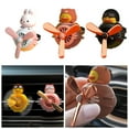 thumbnail image 2 of Lomubue Car Air Freshener Air Vent Mount Rotating Propeller Cartoon Duck Rabbit Clip Type Mini Automotive Aromatherapy Diffuser Air Outlet Fan Car Accessories, 2 of 10