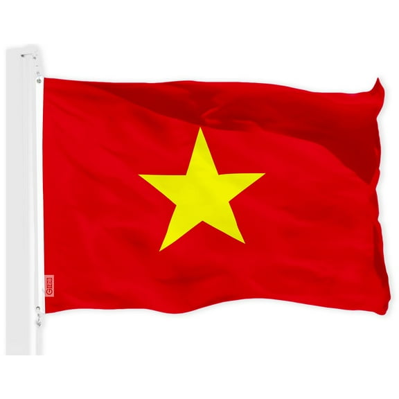 G128 Vietnam Vietnamese Flag | 3x5 Ft | Printed 150D Polyester - Indoor/Outdoor, Vibrant Colors, Brass Grommets, Quality Polyester, Much Thicker More Durable Than 100D 75D Polyester