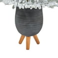 thumbnail image 6 of Nearly Natural 45in. Flocked Fraser Fir Artificial Christmas Tree with 200 Warm White Lights and 481 Bendable Branches in Gray Planter with Stand, 6 of 6