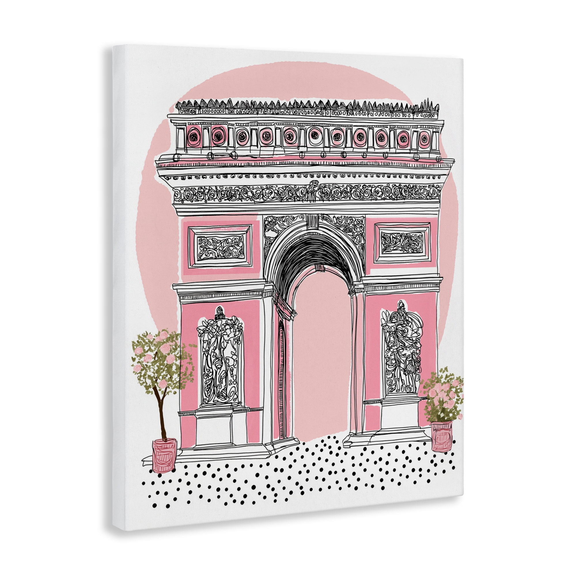 Stupell Industries Pink Neoclassical Archway Canvas Wall Art, design by Jess Stempel