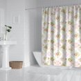 thumbnail image 2 of Pioneer Flower Floral Print Pattern Shower Curtain 84"x72", Bathroom Decorative Shower Curtain Set with 12 Hooks, Waterproof Washable, 2 of 6