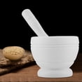 thumbnail image 3 of Manual Multifunctional Plastic Garlic Grinder Spices Herbs Mortar Pestle Set Grinding Bowl Kitchen Tool[White ], 3 of 8