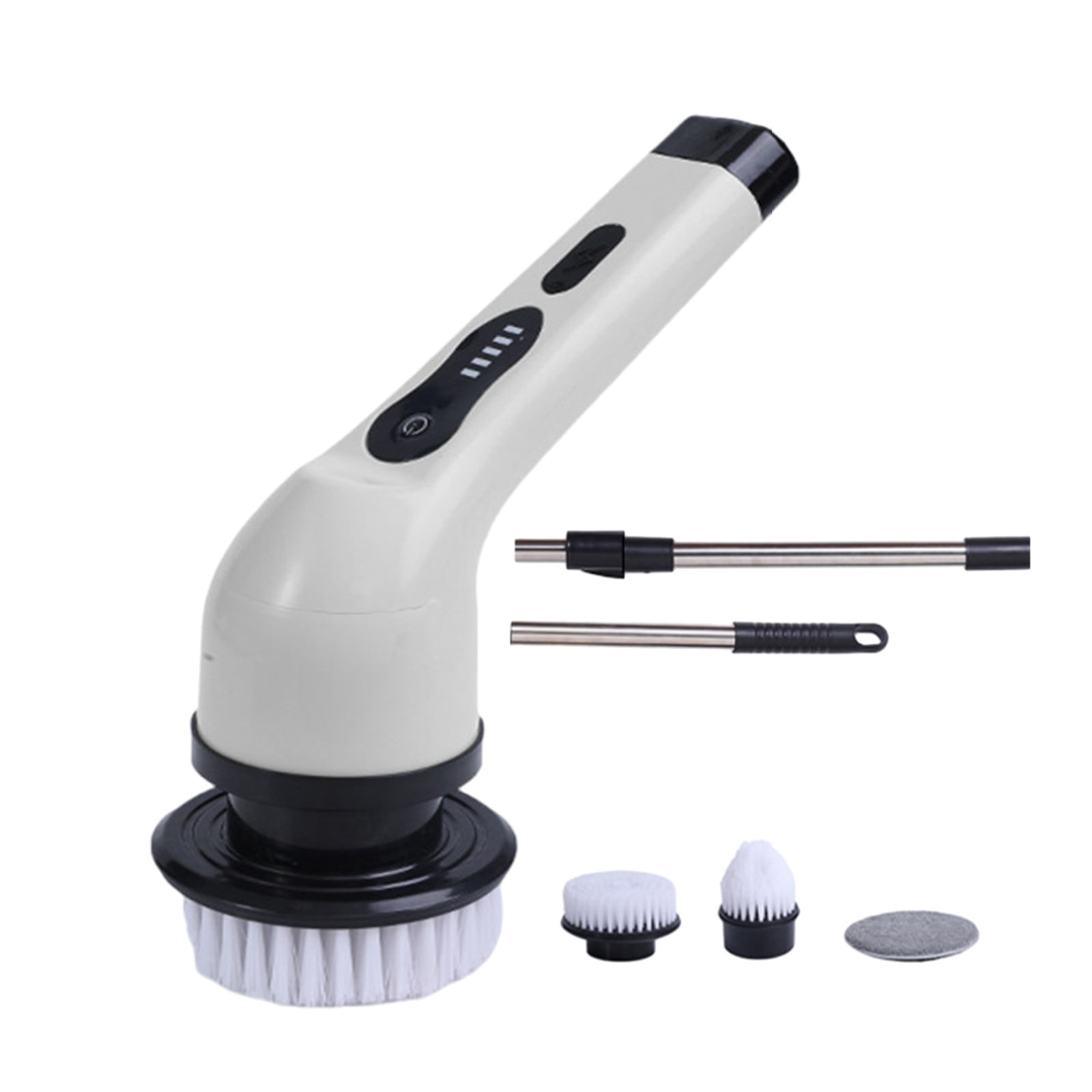 Wireless Electric Scrubber with 9 Brush Heads, Extendable Cleaning Brush for Bathroom, Kitchen, Tile, and Mop, Power Scrubbers for Stains, Deep Cleaning, USB Rechargeable and Multi-Speed
