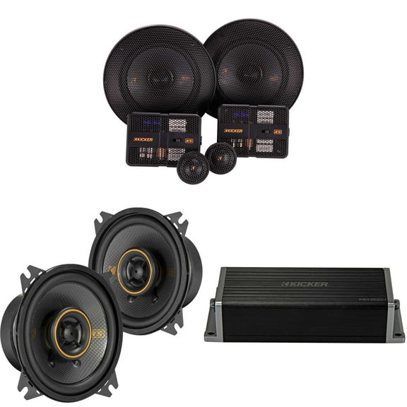 Kicker 47KEY2004 4-Channel DSP Smart Amp w/ 51KSS 5.25" & 4" Audio Upgrade Bundle