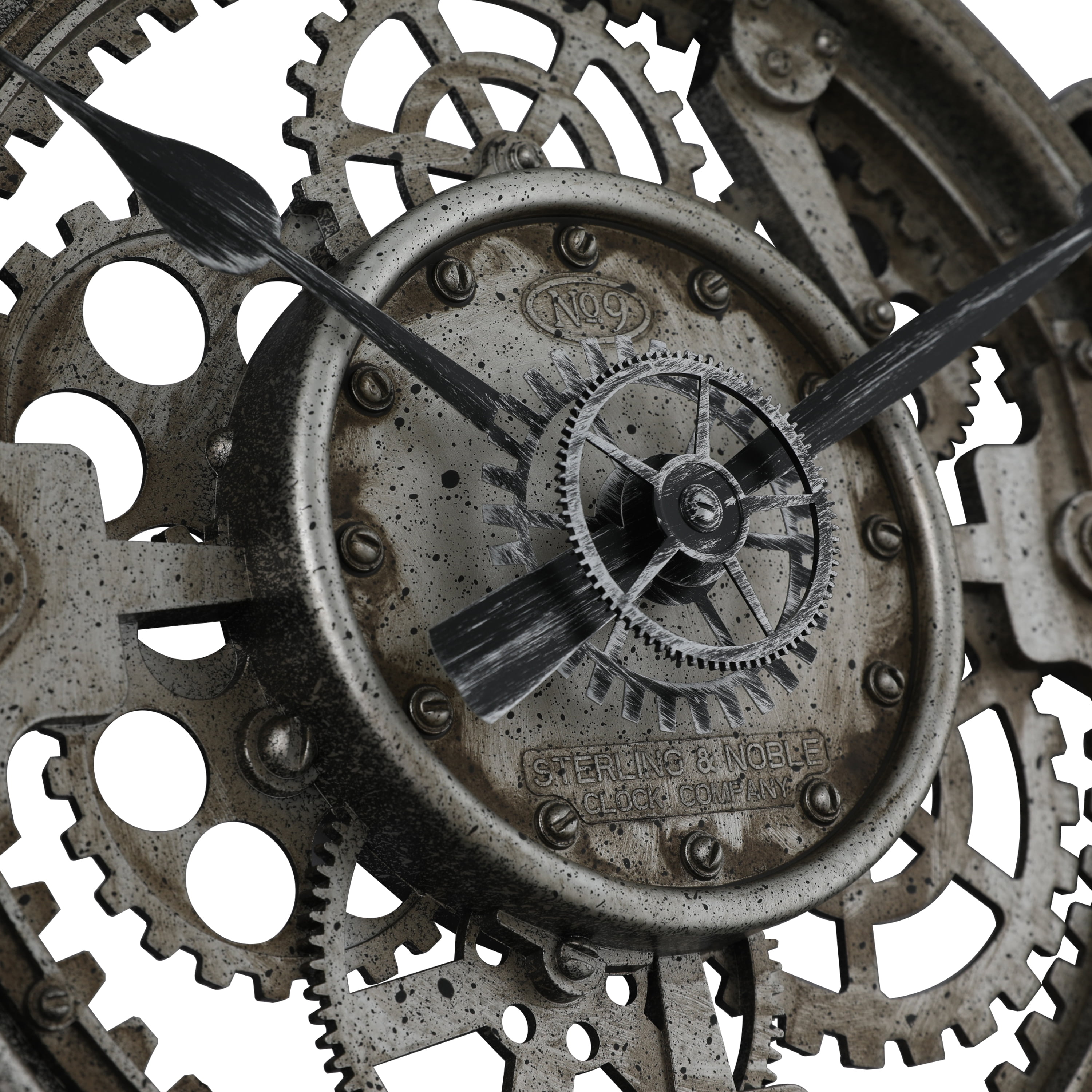 Better Homes & Gardens 2.95" Quartz Victorian Industrial Wall Clocks, Elevated