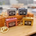 thumbnail image 4 of Mini Retro Cassette Player Keychain Charm Fun Music Box Decoration Tape Car Children Backpack Keyring Pendant Gifts, 4 of 9