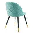 thumbnail image 6 of Modway Cordial Performance Velvet Dining Chairs - Set of 2 in Mint, 6 of 9