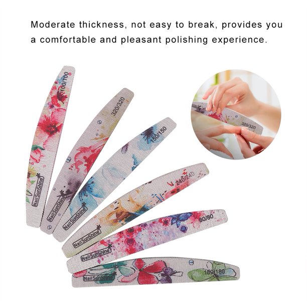 Lima de manicura, materiales de alta calidad, lima de uas no fácil de romper, para tienda de salón de casa,Lima de uas Nail Art Buffer Lima de manicura Lima de lijado de uas Herramienta de manicura Pu Higoodz Salud y Belleza