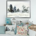 thumbnail image 3 of Designart 'Christmas Minimalistic Snow and Forest Landscape' Lake House Framed Art Print, 3 of 4