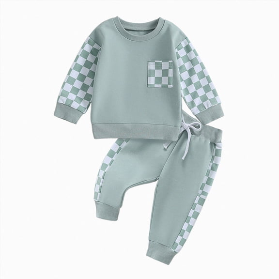 mgoYE Toddler Baby Boy Clothes Fall Winter Outfits Long Sleeve Sweatshirt Casual Pants Set