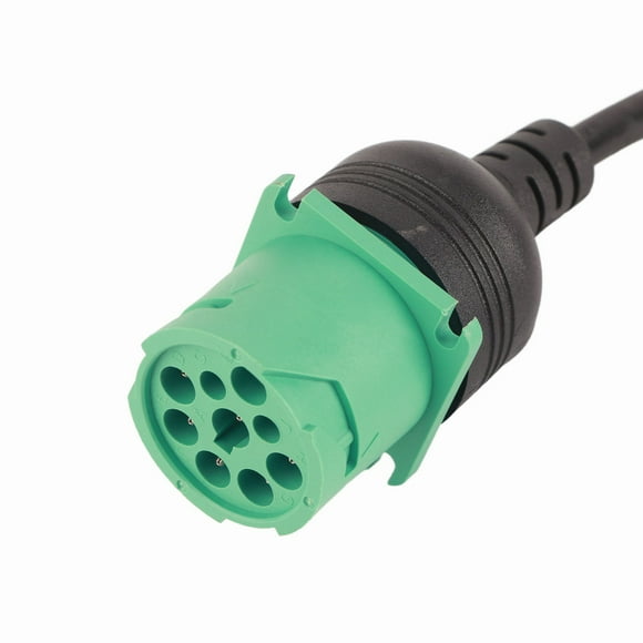 Truck Diagnostic Scanner Cable Adapter, Round OBD2 16 Pin to 9 Pin Male Head PVC PE Compatible with Engine