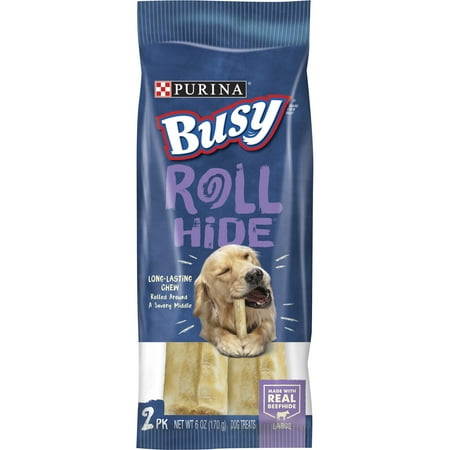UPC: 0070002030770 | Purina Busy Rawhide Large Breed Dog Bones Rollhide 6 oz. Pouch
