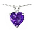 thumbnail image 2 of Star K � Genuine Amethyst 8mm Heart Pendant Necklace, 2 of 9