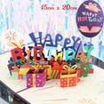 thumbnail image 2 of Hot 3D Pop UP Happy Birthday Cards Invitation Cake Greeting Card Business Kids Gift Tourist Postcard for Friend Dad Mom Present, 2 of 7