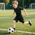 thumbnail image 6 of Toptie Big Boys Youth Soccer Short, 8 Inches Running Shorts with Pockets-Black-S/ 8, 6 of 7