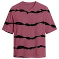 thumbnail image 4 of Telankuip Summer Mens Striped T-Shirts Loose Fit V-Neck Raglan Sleeved Waffle Casual Tees 2026 Fashion Beach Vacation Short Sleeve Tops Soft Breathable for Everyday Wear 1-Pink XL, 4 of 4