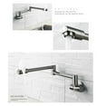 thumbnail image 3 of Kitchen Faucet Water Tap, 360 Degree Rotating Black Wall Mounted Single Cold Brass Folding Kitchen Flexible Sink Faucet, 3 of 7