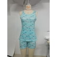 thumbnail image 3 of Womens Pajama Set Cotton Sleepwear Tank & Short Pajamas Sets Fun Prints 2 Piece Pjs, 3 of 5