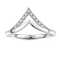 thumbnail image 2 of Vakki Chevron Rings for Women Double V Shaped Ring Stackable Cubic Zirconia Wedding Band For Women Size 5-9, 2 of 5