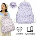 thumbnail image 2 of Bow Backpack for Women Laptop Backpack College Bookbags Fashion Casual Bow Print Travel Work Back Pack Purple Pink 12.6 In, 2 of 7