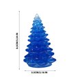 thumbnail image 3 of Vrorvz Resin Christmas Tree Home Decoration Christmas Ornaments Christmas Decor Tabletop Crystal Ornament Exquisite Art Statue for Living Room Office Desk Shelf Blue, 3 of 5