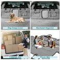 thumbnail image 6 of Unique Bargains Dog Car Seat Cover for Back Seat Waterproof Hammock with Mesh Window Pockets Nonslip Washable Gray, 6 of 7