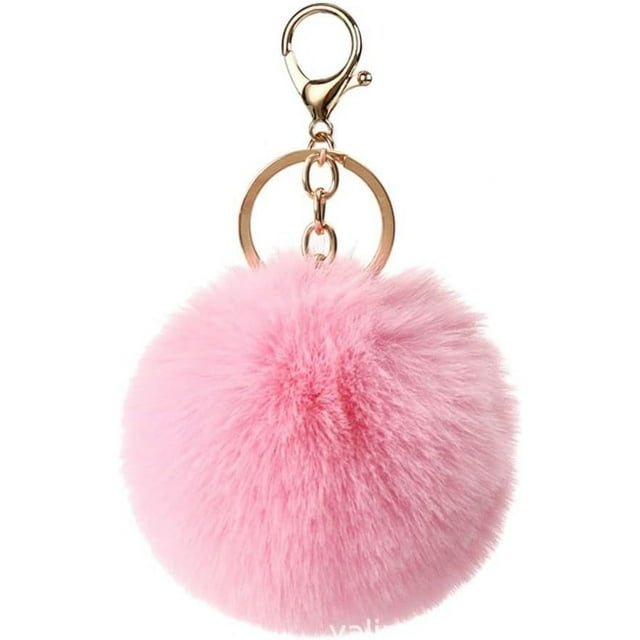 YISITIAN 8cm Pom Pom Keychains Faux Rabbit Fur Ball Keychain Car Keyring Fluffy Pompom Key Chains Key Holder Handbag Charms CJ919-91413