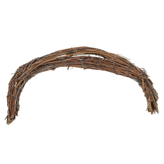 FELTECHELECTR Crescent Moon Grapevine Wreath Form Rattan 1Pcs 5.9x3.1in