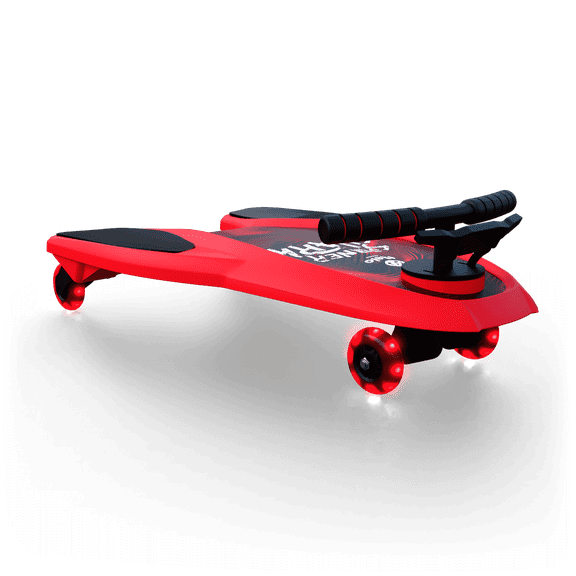 Melo Red Spinner Shark Kneeboard Toy for Kids 6 Years and up, 74 mm wheels