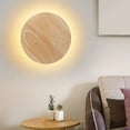 thumbnail image 3 of Amplia de Pared de Madera Con Cablada, Luces de Pared de Interior Suaves y Gentiles Modernos para Sala de Estar, 3 of 7