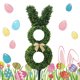 thumbnail image 4 of Planta Falsa Pascua Bonsai Artificial Boxwood Rabbit Topiary (I), 4 of 9
