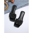 thumbnail image 3 of Women's Flat Sandals Plus Size Summer Beach Slippers With Rhinestone Decoration, 3 of 4