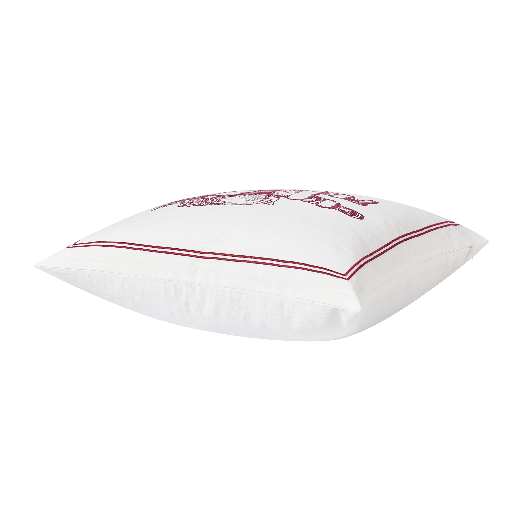 My Texas House 20" x 20" Ivory Vintage Santa Decorative Pillow Cover