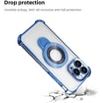 thumbnail image 5 of Entronix Magnetic Clear Case for iPhone 14 Pro, Built-in Kickstand Ring Shockproof Bumper, Blue, 5 of 7