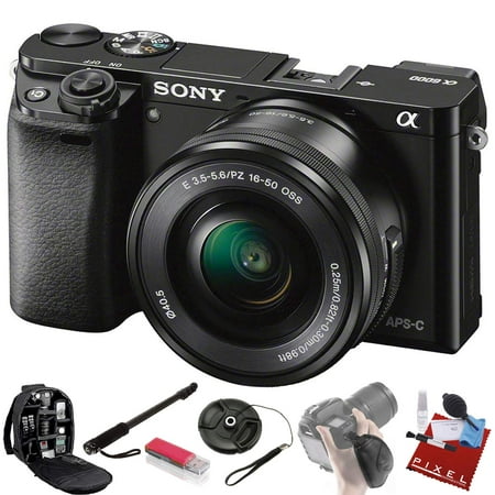 Sony Alpha a6000 Mirrorless Digital Camera with 16-50mm Lens (Black) + Pro Accessories