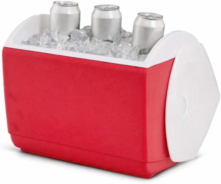 16 QT Playmate  Ice Chest Cooler – Portable Cooler for 30 Cans, Red, Durable Outdoor & Indoor Ice Storage for Camping, Sports & Travel
