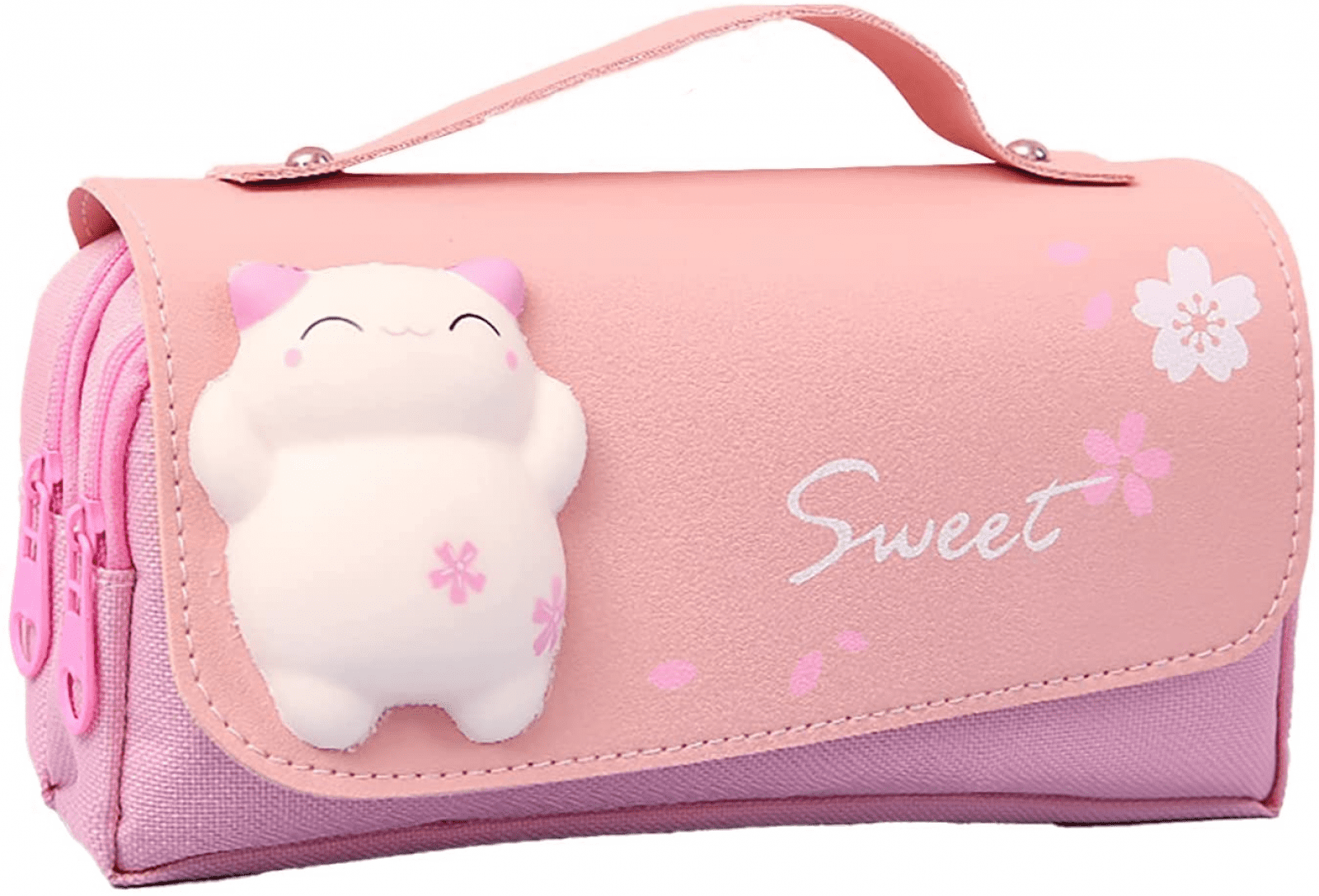  Kawaii Pencil Case Cute Pencil Case Aesthetic Cute Pencil  Pouch Cute Stationary Kawaii School Supplies for Teen Girls (Off White-B)…  : Office Products