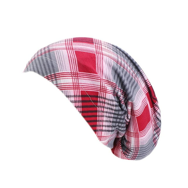 Turbante de satén de doble capa para la cabeza, gorro de dormir para la caída del cabello, gorro de quimioterapia Vino rojo