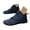 Blue, variant on Men's Women's Winter Barefoot Hiking Boots Slip on Zero Drop Snow Boot Wide Toe Box Ankle Booties