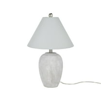 23" Grey Unglazed Ceramic Jar Table Lamp - Nourison